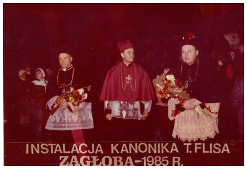 Ks.Flis kanonikiem Kapituy Zamojskiej Instalacja kanonicka 25 III 1985r.