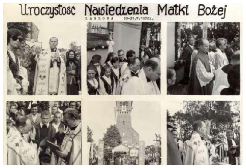 Nawiedzenie M.B . w symbolach - Pierwsza peregrynacja M.B.Cztochowskiej 30-31 V 1972 r.