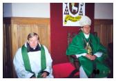 (22/41): Wizytacja biskupia parafii 14.11.1999r. ks. Bp. M. Ciso na zdjciu dziekan<br> J. Chwalisz.